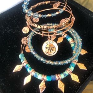 Alex and Ani Copper bracelet set